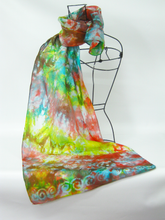 Load image into Gallery viewer, Silk Scarf Celtic Autumnal Tapestry