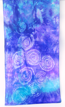 Load image into Gallery viewer, Silk Scarf Celtic Lilac Aqua