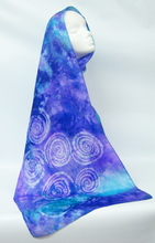 Load image into Gallery viewer, Silk Scarf Celtic Lilac Aqua