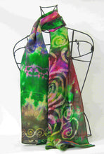 Load image into Gallery viewer, Silk Scarf Celtic Plum Garden