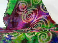 Load image into Gallery viewer, Silk Scarf Celtic Plum Garden