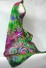 Load image into Gallery viewer, Silk Scarf Celtic Plum Garden
