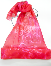 Load image into Gallery viewer, Silk Scarf Celtic Scarlet Surprise