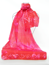 Load image into Gallery viewer, Silk Scarf Celtic Scarlet Surprise