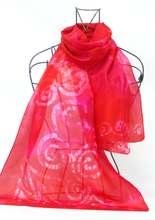 Load image into Gallery viewer, Silk Scarf Celtic Scarlet Surprise