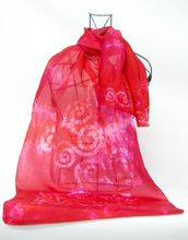 Load image into Gallery viewer, Silk Scarf Celtic Scarlet Surprise