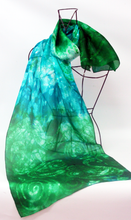 Load image into Gallery viewer, A Silk Scarf Light Weight Emerald Children of Lir
