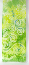 Load image into Gallery viewer, Silk Scarf Fringed Celtic Primrose