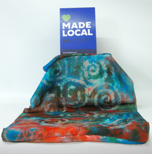 Load image into Gallery viewer, Silk Scarf Light WeightCeltic Autumnal Teal