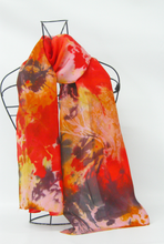 Load image into Gallery viewer, Silk Habotai Scarf The Autumn Gold Finch