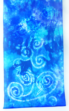 Load image into Gallery viewer, Silk Scarf Light Weight Celtic Blue Jewel