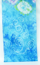Load image into Gallery viewer, Silk Scarf Light Weight Celtic Turquoise Jewel Hand Painted