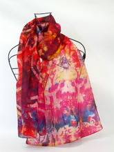 Load image into Gallery viewer, Silk Scarf Light Weight Celtic Red Fire