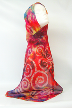 Load image into Gallery viewer, Silk Scarf Light Weight Celtic Red Fire