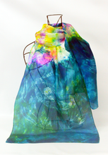Load image into Gallery viewer, A Silk Scarf Light Weight Summer Teal Lapwing