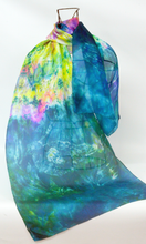 Load image into Gallery viewer, A Silk Scarf Light Weight Summer Teal Lapwing