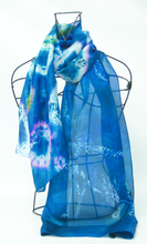 Load image into Gallery viewer, A Silk Scarf Light Weight The Moonlight Indigo Fox