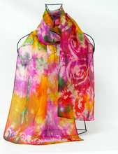 Load image into Gallery viewer, Silk Scarf Light Weight Celtic Pink Carnival