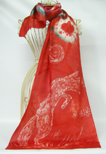 Load image into Gallery viewer, A Silk Scarf The Scarlet Fox Jumping