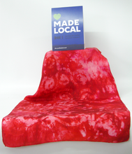 Load image into Gallery viewer, Silk Scarf Hand Painted Scarlet Spirals