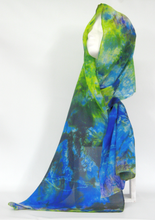 Load image into Gallery viewer, Silk Scarf The Blue Tit in Undergrowth