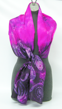 Load image into Gallery viewer, Silk Scarf The Children Of Lir in Pink and Purple