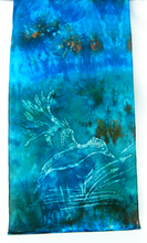 Load image into Gallery viewer, Silk Habotai Scarf The Green kingfisher