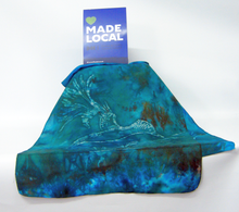 Load image into Gallery viewer, Silk Habotai Scarf The Green kingfisher