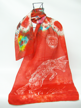 Load image into Gallery viewer, A Silk Scarf The Jumping Fox