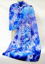 Load image into Gallery viewer, Silk Scarf The Lilac Blue Celtic