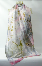 Load image into Gallery viewer, Silk Habotai Scarf The Longtail Tit