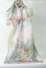 Load image into Gallery viewer, Silk Habotai Scarf The Longtail Tit