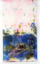 Load image into Gallery viewer, Silk Habotai Scarf The Navy Longtail Tit