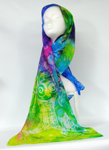 Load image into Gallery viewer, A Hand Painted Silk Scarf The Summer Tree of Life
