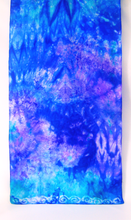 Load image into Gallery viewer, Silk Scarf Violet Aqua Celtic