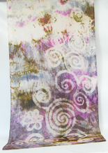 Load image into Gallery viewer, Large Silk Shawl Celtic Pale Pinks and Olive