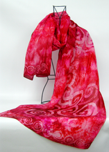 Load image into Gallery viewer, A Large Silk Shawl Celtic Rose Garden