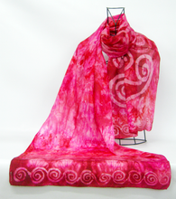 Load image into Gallery viewer, A Large Silk Shawl Celtic Rose Garden
