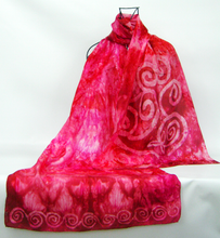 Load image into Gallery viewer, A Large Silk Shawl Celtic Rose Garden