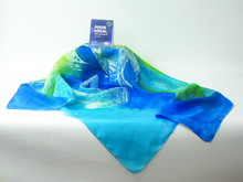 Load image into Gallery viewer, A_silk_scarf_made_locally_in_Swallow_Studios_a_perfect_statement_piece_to_add_colour_to_winter_coalts_festive_party_dresses_and_much_more