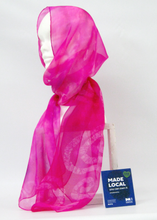 Load image into Gallery viewer, Silk Chiffon Scarf Celtic Fuschia Pink