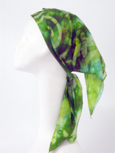 Load image into Gallery viewer, Silk Square Scarf The Green Finch Celtic