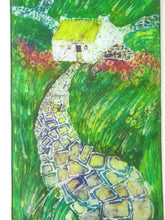 Load image into Gallery viewer, Silk Wall Hanging The Cottage Path