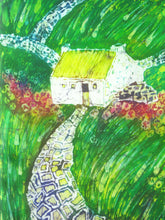Load image into Gallery viewer, Silk Wall Hanging The Cottage Path