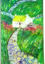 Load image into Gallery viewer, Silk Wall Hanging The Cottage Path