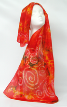 Load image into Gallery viewer, Silk Scarf Celtic Autumnal Fire
