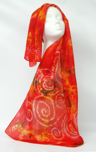 Silk Scarf Celtic Autumnal Fire