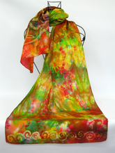 Load image into Gallery viewer, Silk Scarf Celtic Earth Orchard
