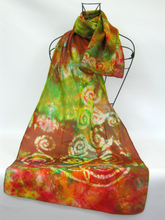 Load image into Gallery viewer, Silk Scarf Celtic Earth Orchard
