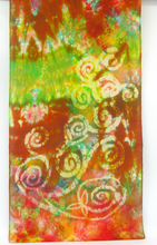 Load image into Gallery viewer, Silk Scarf Celtic Earth Orchard
